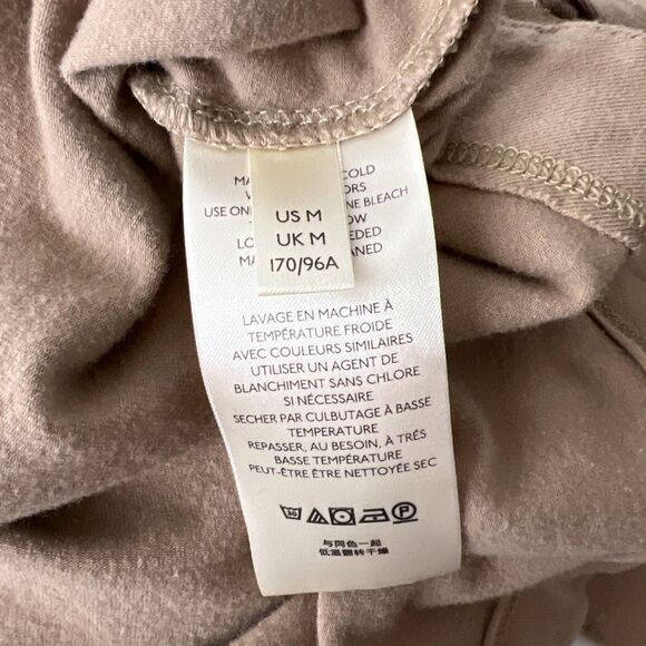 Free People Blouse Women Medium Brown Puff Sleeve Corset Tie Front Scoop Neck - Picture 6 of 15